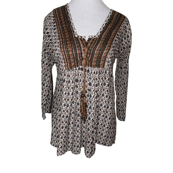 Calypso St. Barth Cotton/Silk Blend Peasant Top Size XS - Picture 1 of 8